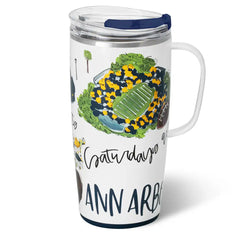 Saturdays in Ann Arbor Travel Mug 22oz
