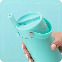White Flip + Sip Slim Tumbler 12oz