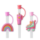 Roller Rink Straw Topper Set