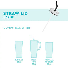 Black Large Straw Lid
