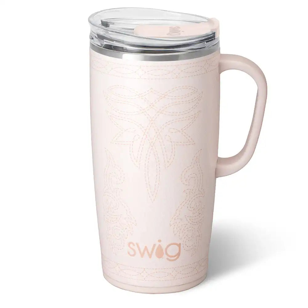 Saddle Stitch Cream Travel Mug 22oz