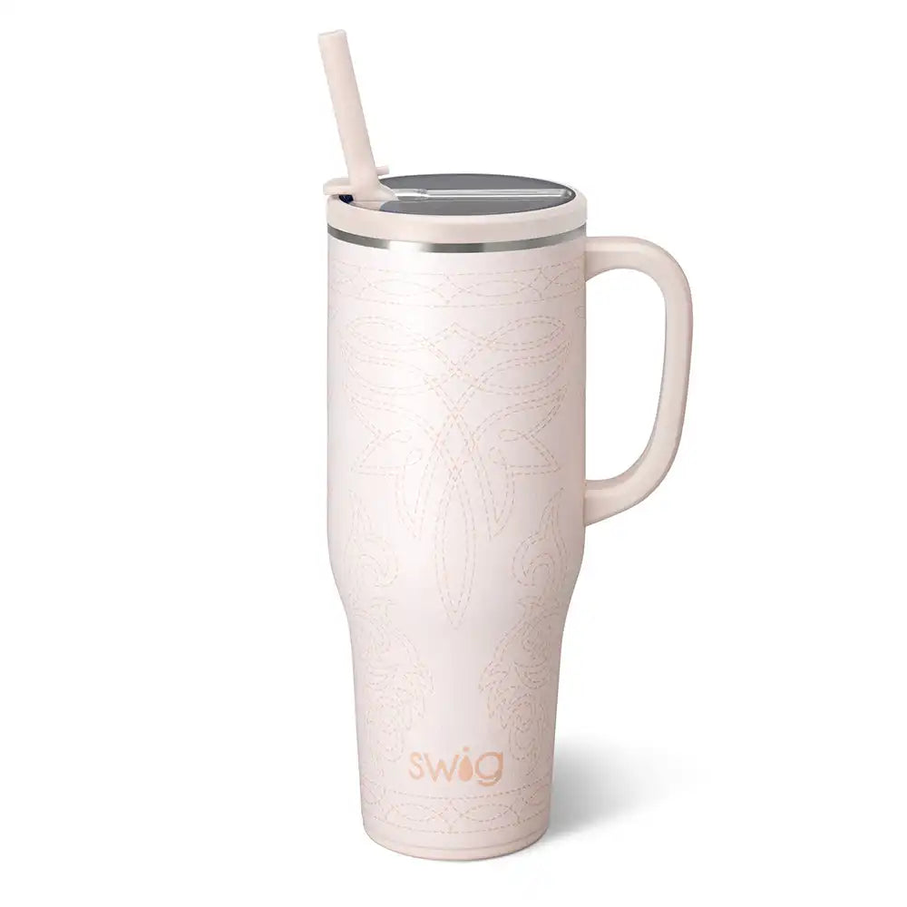 Saddle Stitch Cream Mega Mug 40oz