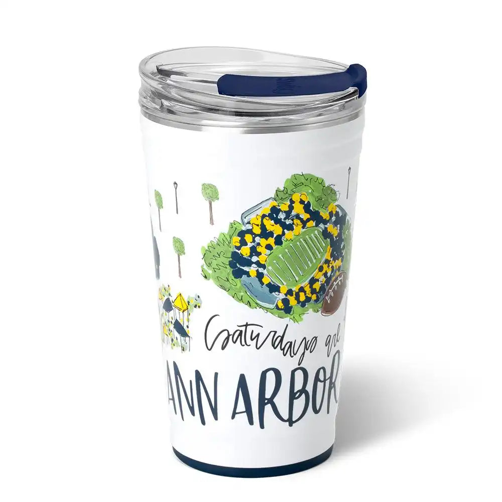 Saturdays in Ann Arbor Party Cup 24oz