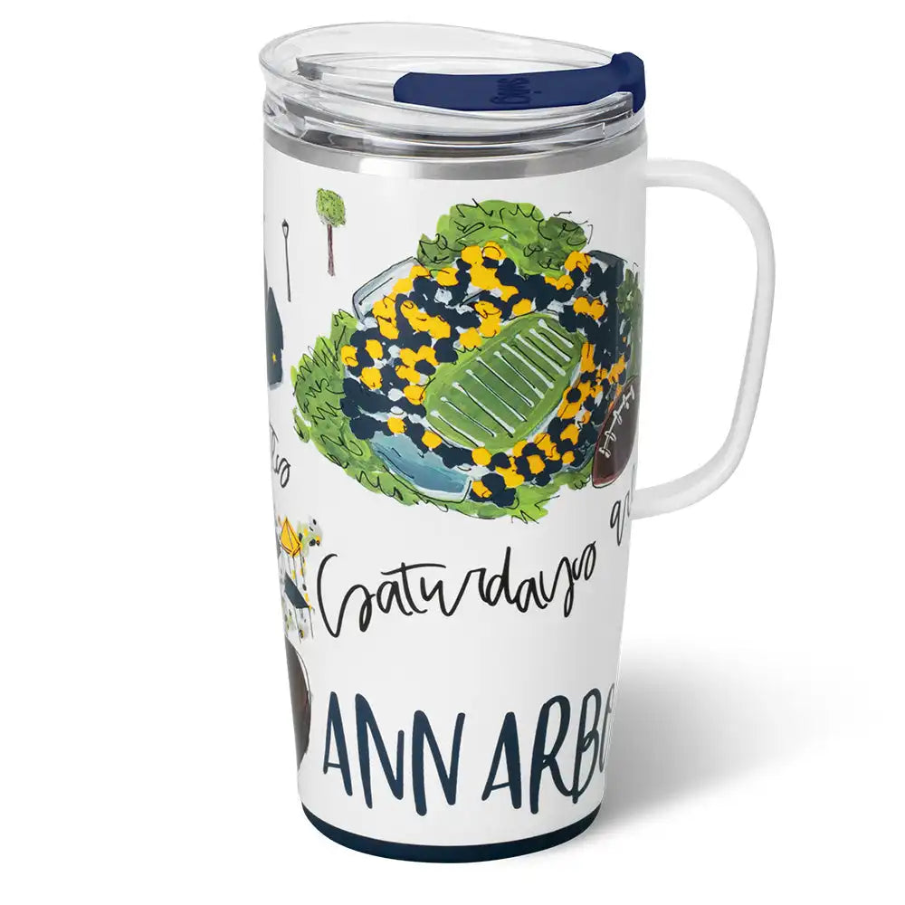 Saturdays in Ann Arbor Travel Mug 22oz